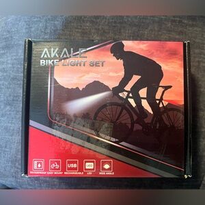 Rechargeable bike light set